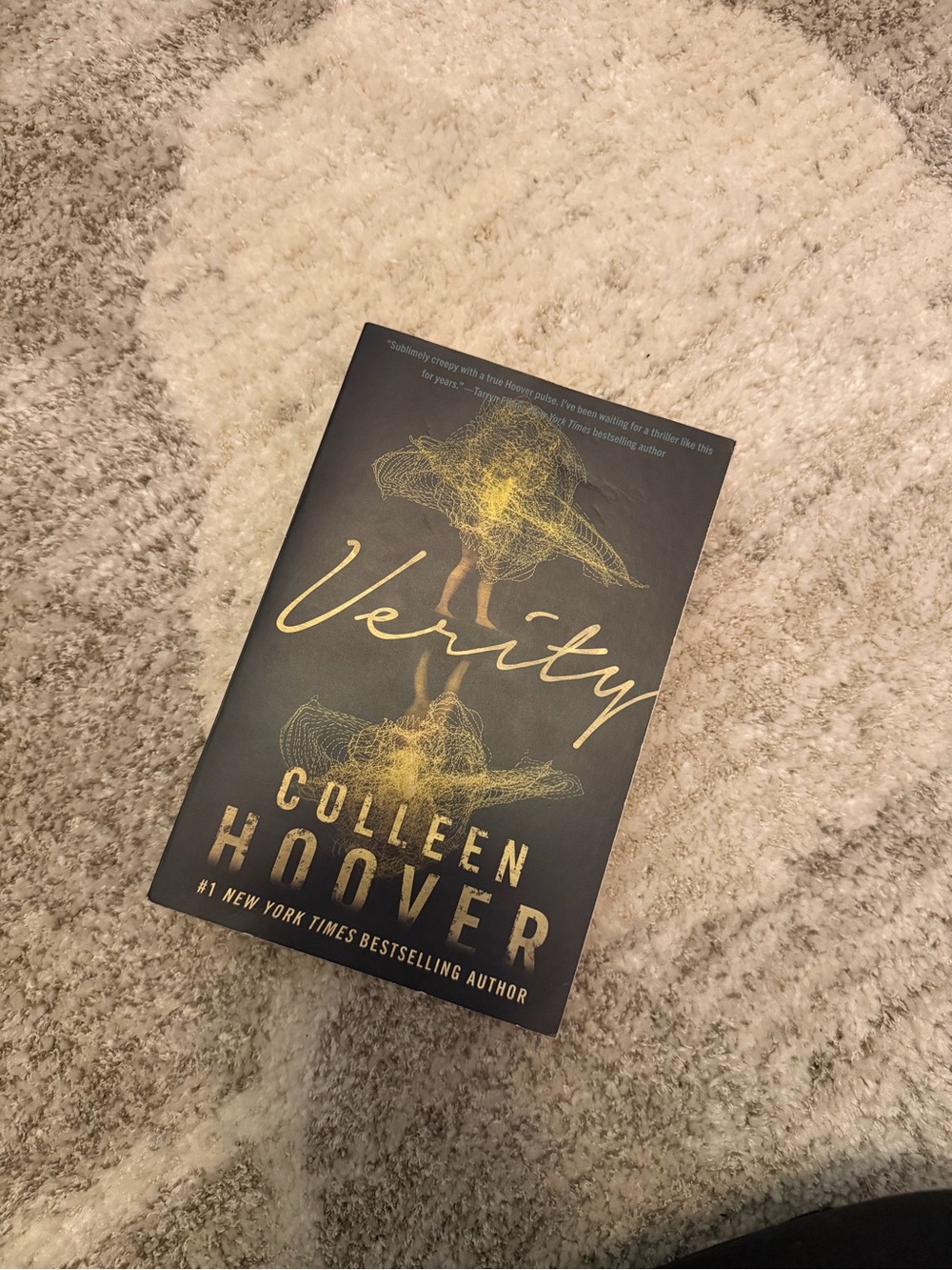 Verity paperback Book - Black and Gold